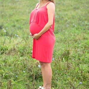 Motherhood Maternity Coral Dress